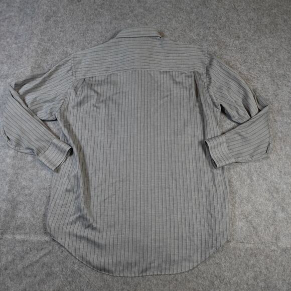 Yves Saint Laurent YSL Shirt Mens 16 32/33 Button Front Striped Long Sleeve - Picture 4 of 6